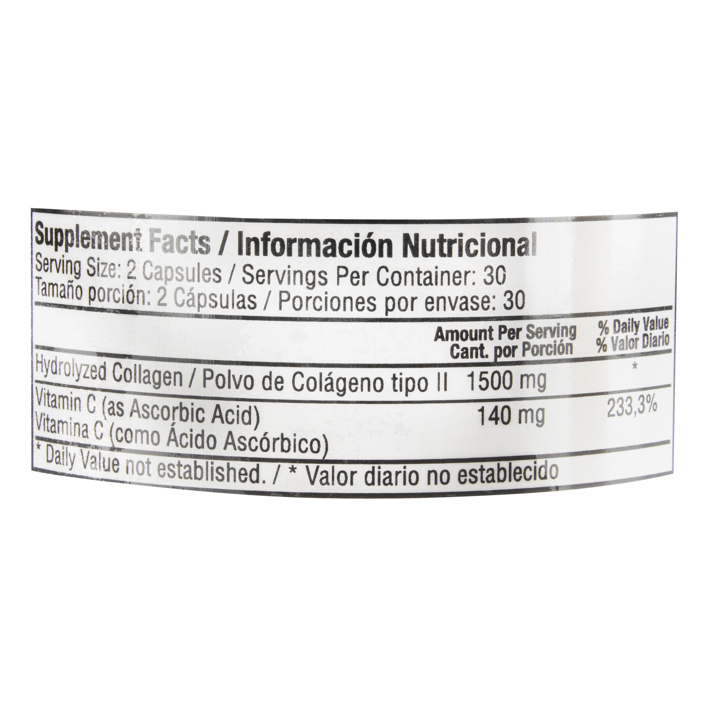 HYDROLYZED COLLAGEN 1500 MG PLUS VITAMIN C 60 CAP HEALTHY AMERICA 6