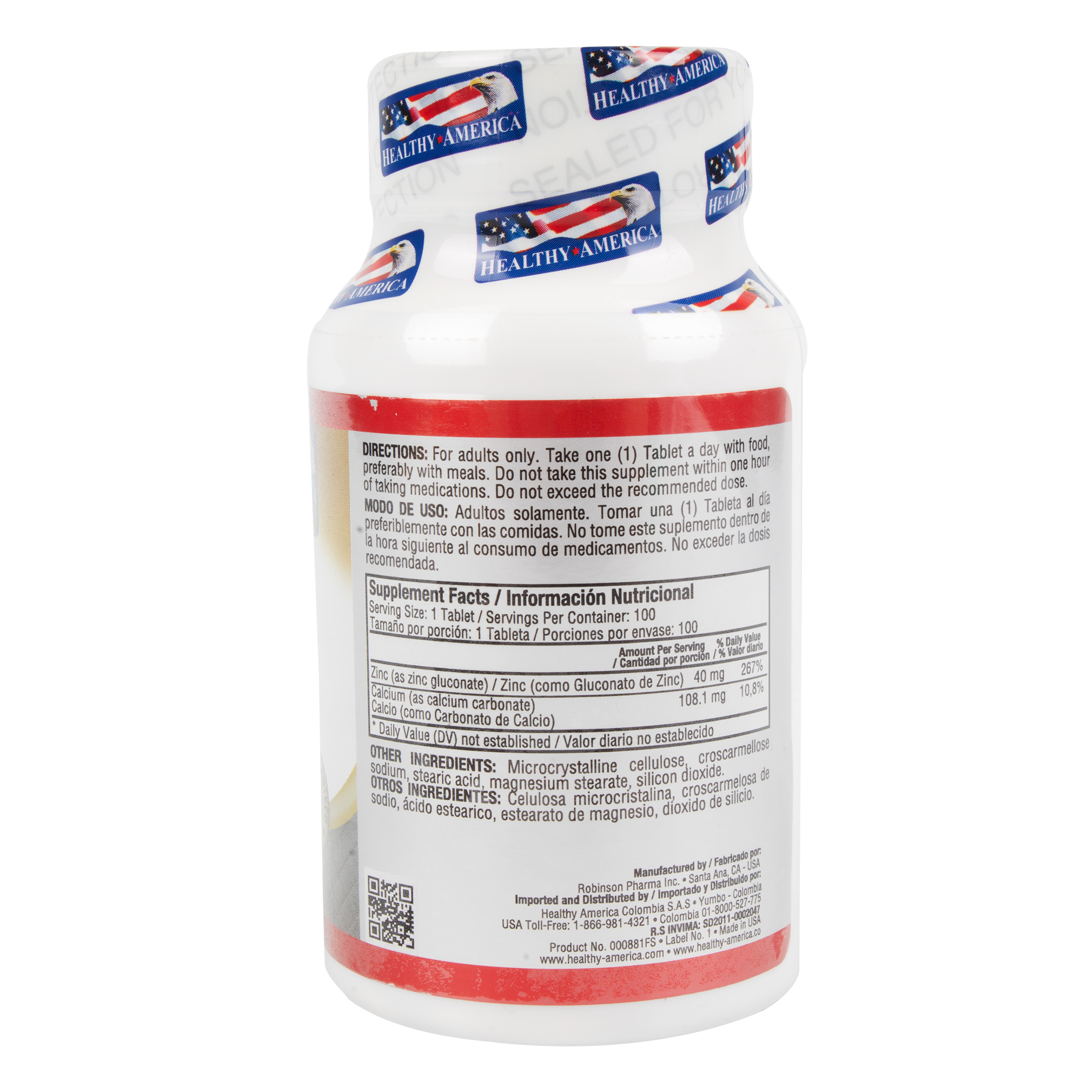 CHELATED ZINC 40MG X 100 TABLETAS 2