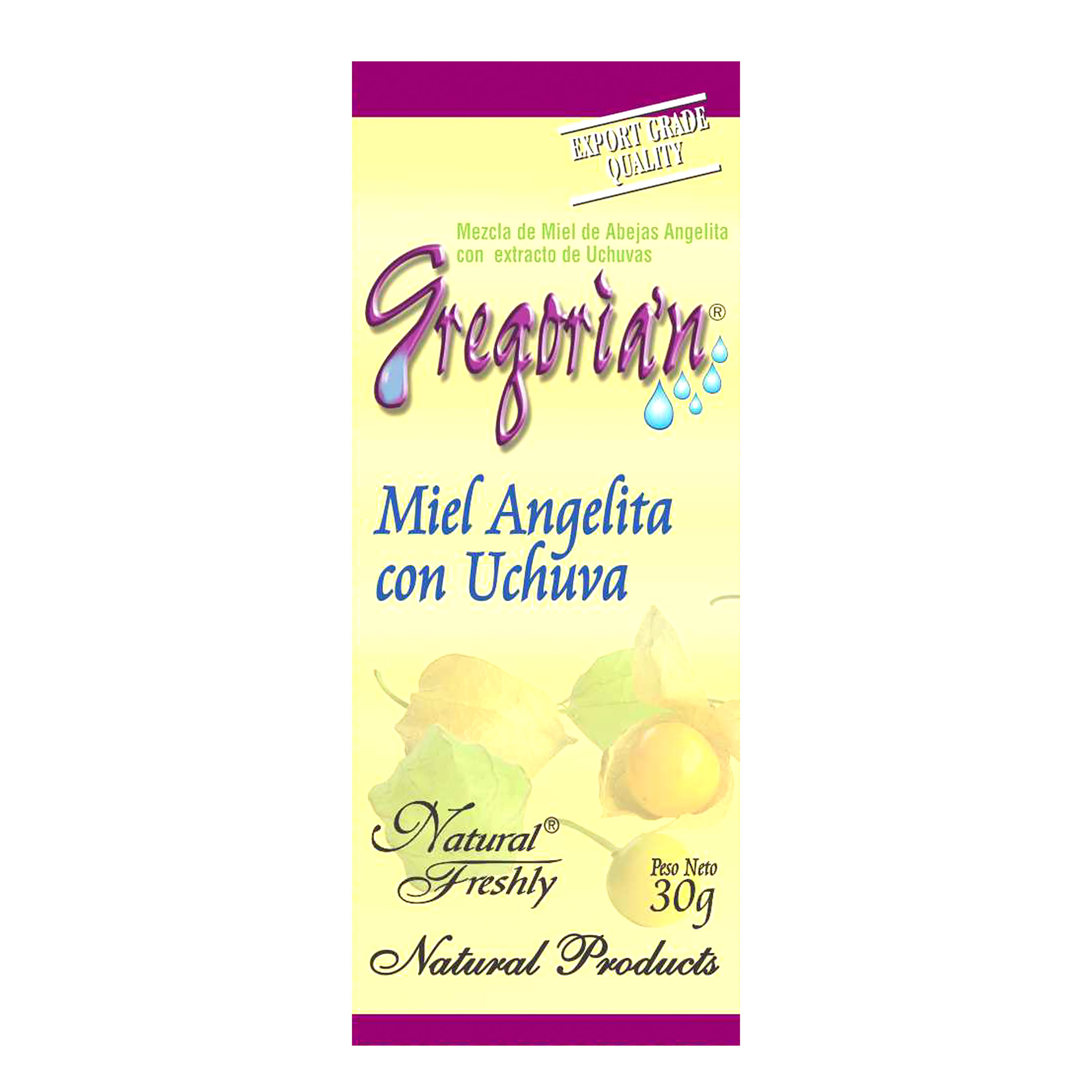 GREGORIAN MIEL ANGELITA CON UCHUVA  X 30 GR
