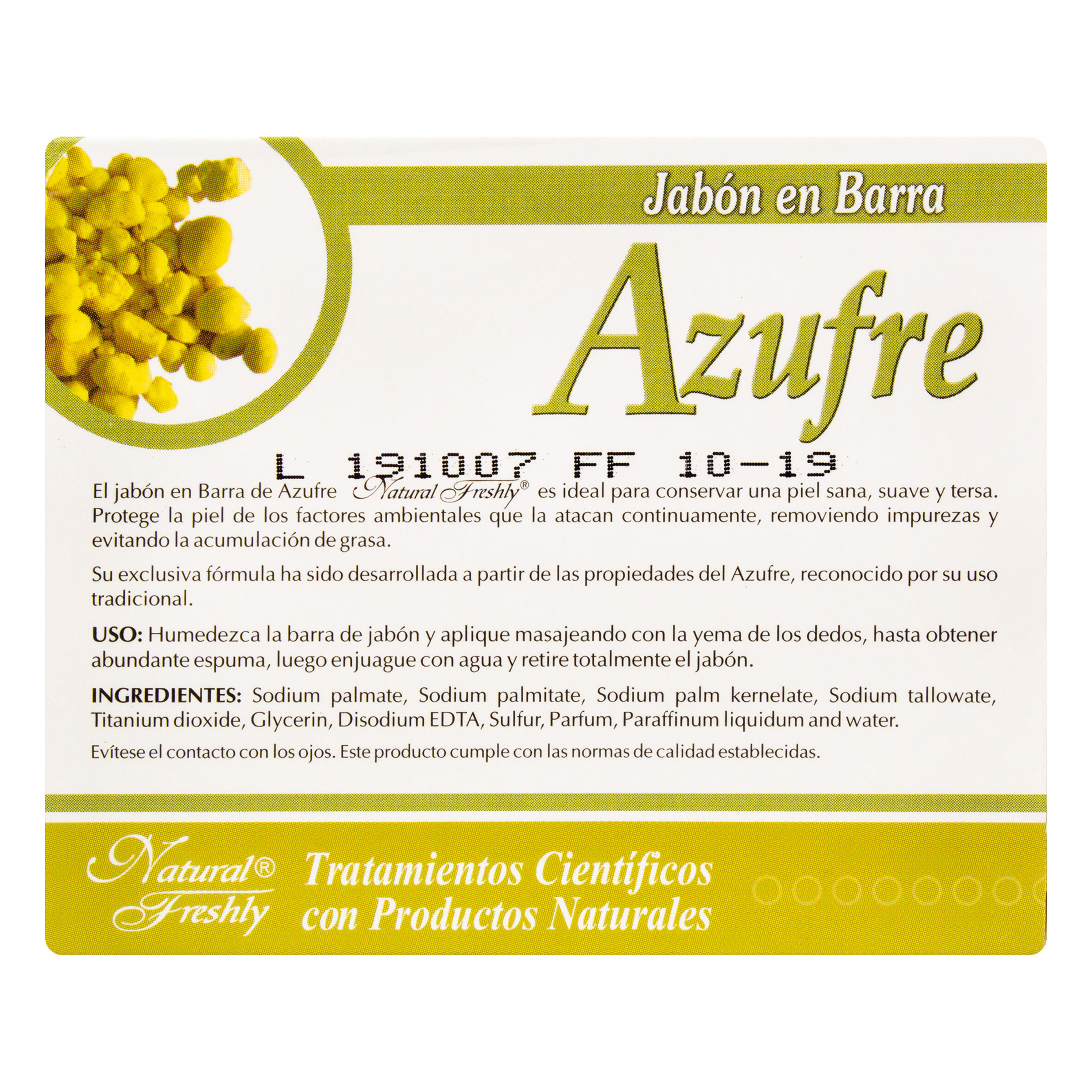 JABON DE AZUFRE * 90 G NATURAL FRESHLY 2