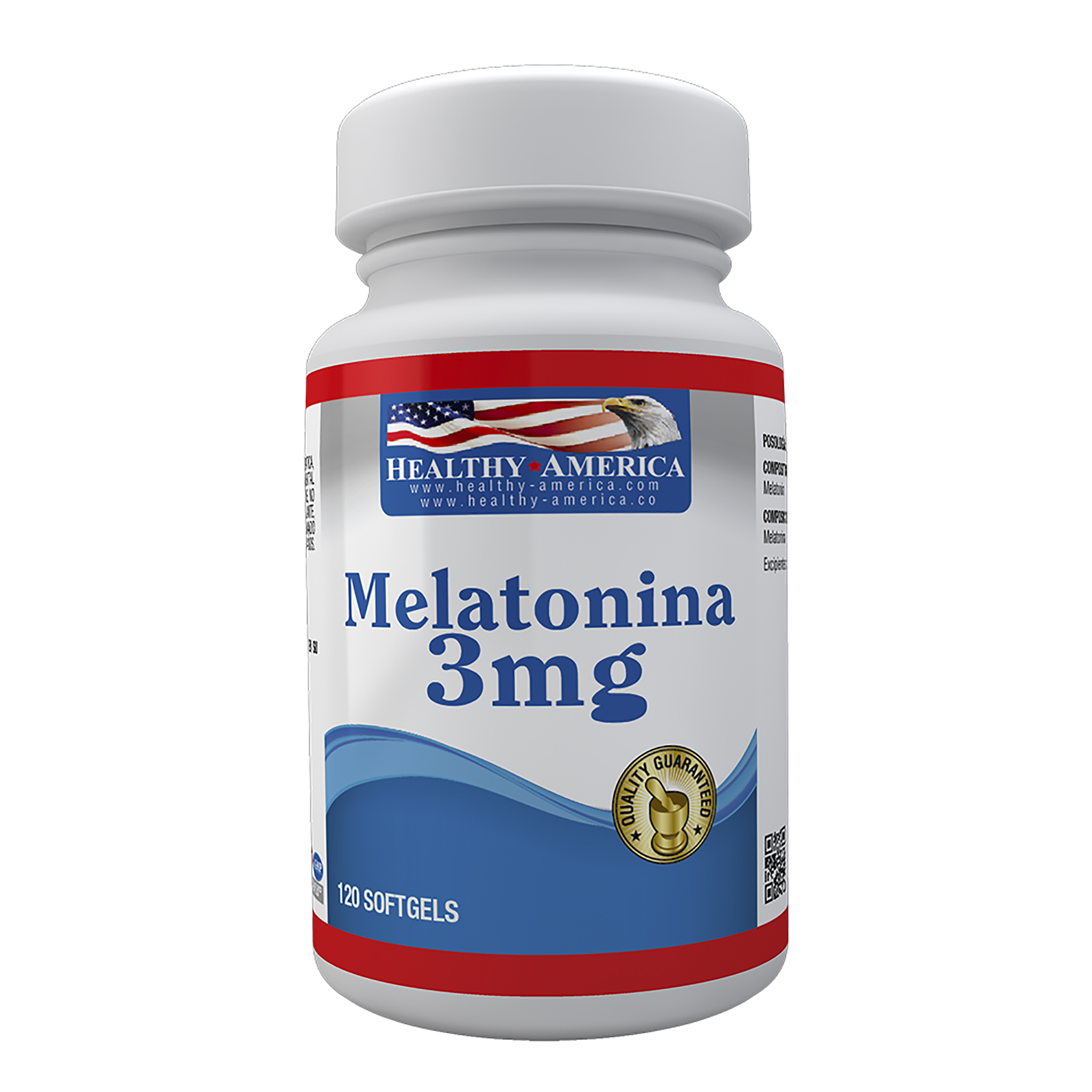 MELATONINA FRASCO * 120 Soft Gel HEALTHY DE AMERICA