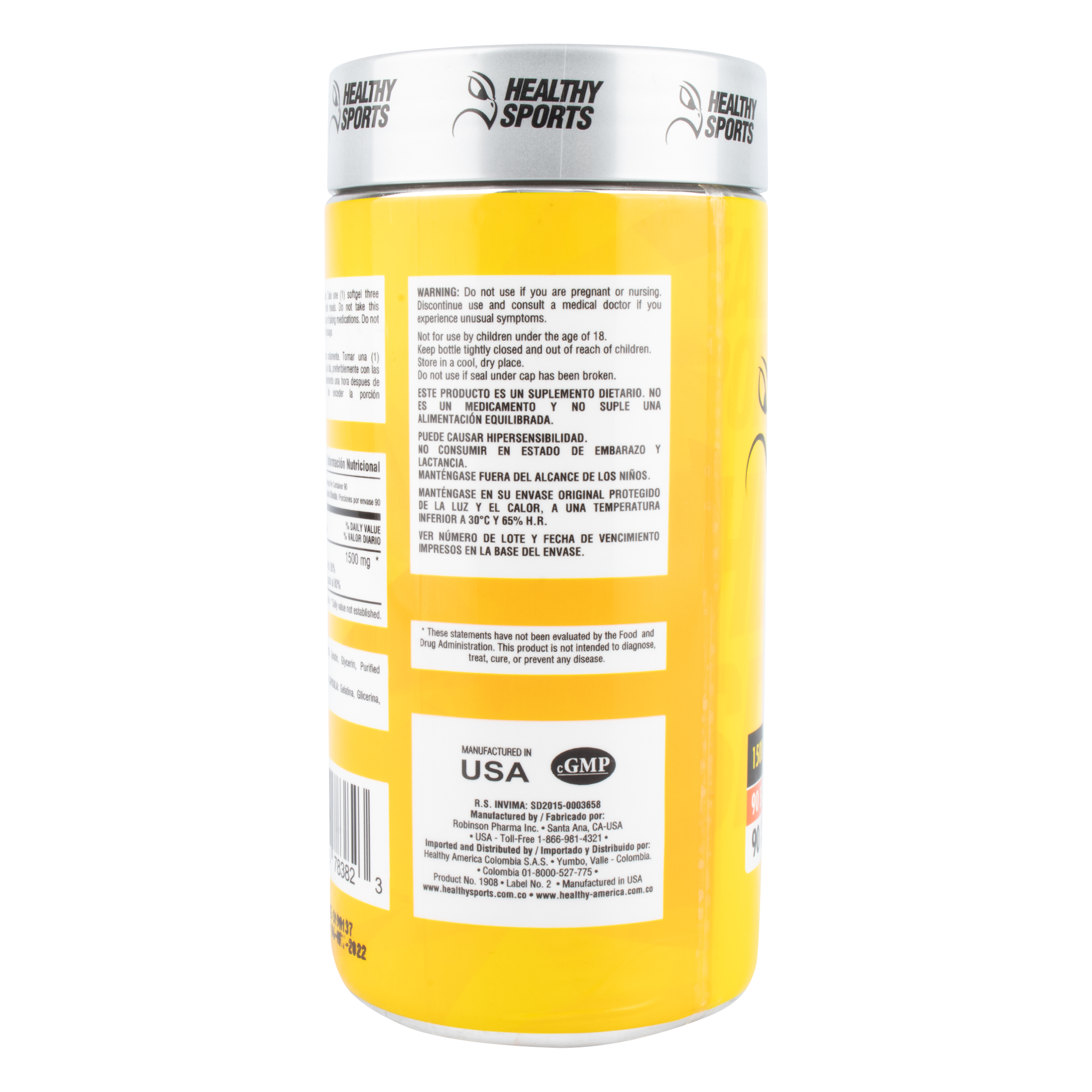 CLA 1500 MG FRASCO * 90 Soft Gel HEALTHY DE AMERICA 2
