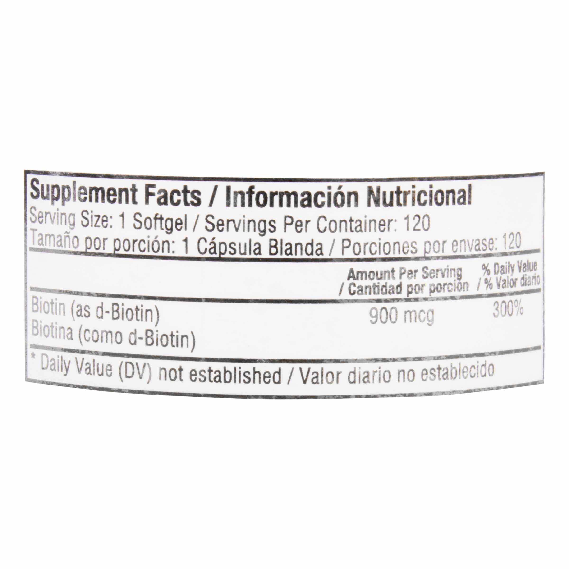 BIOTIN 900 MCG X 120 CAP HEALTHY AMERICA 7