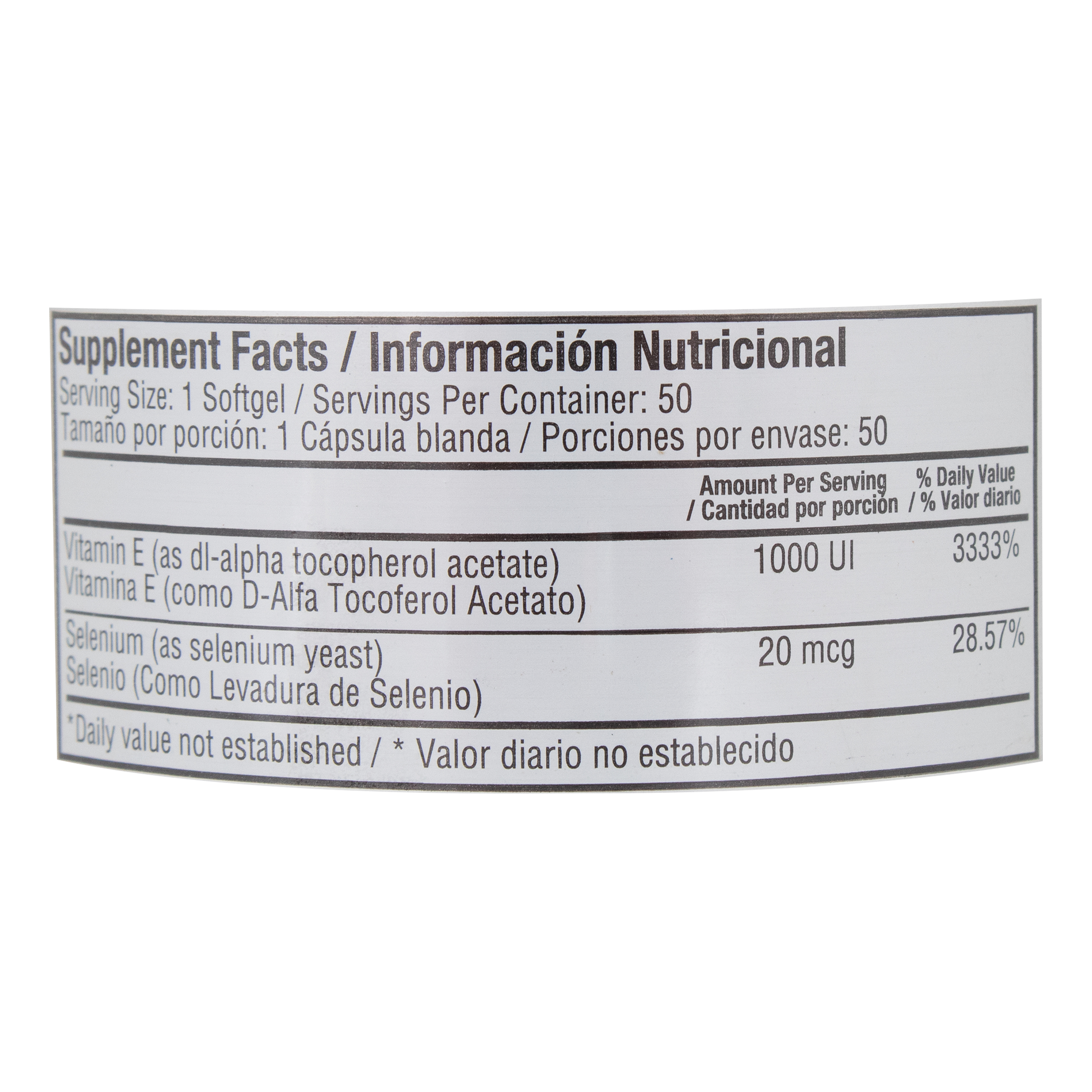 VITAMINA E 1000 U.I + SELENIO X 50 SOFTGEL 7
