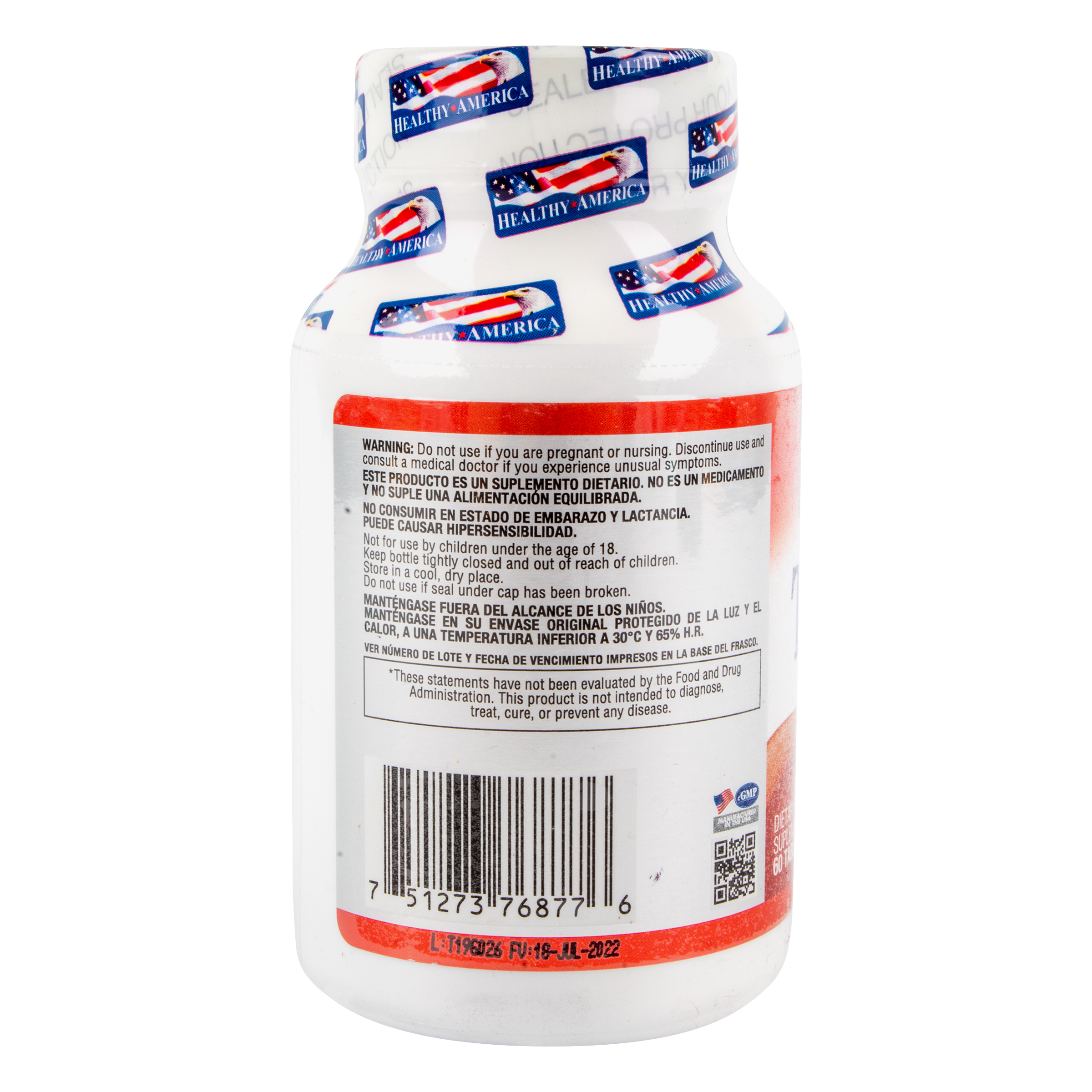 TURBO    TARRO * 60 CAPSULAS HEALTHY DE AMERICA 2