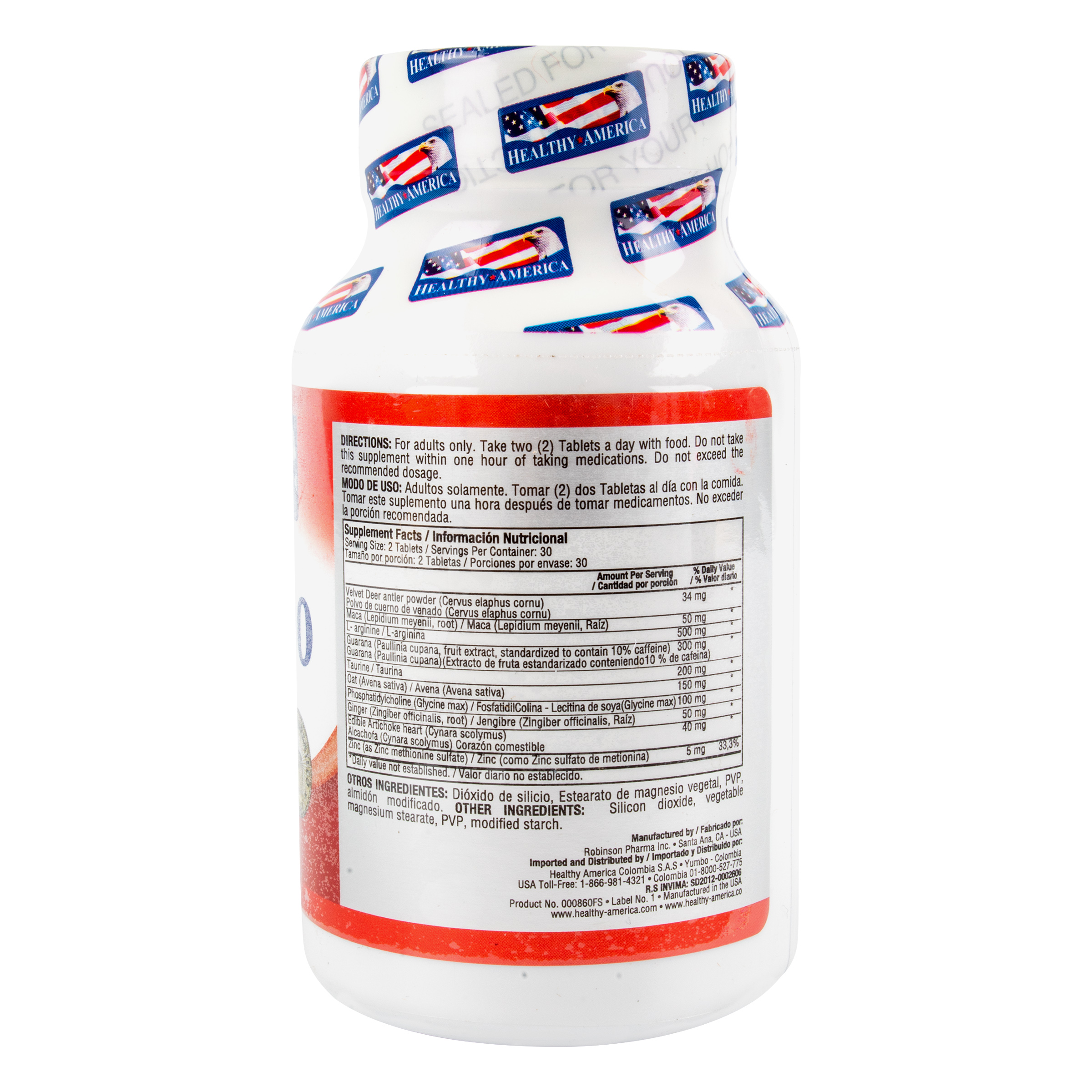 TURBO    TARRO * 60 CAPSULAS HEALTHY DE AMERICA 4